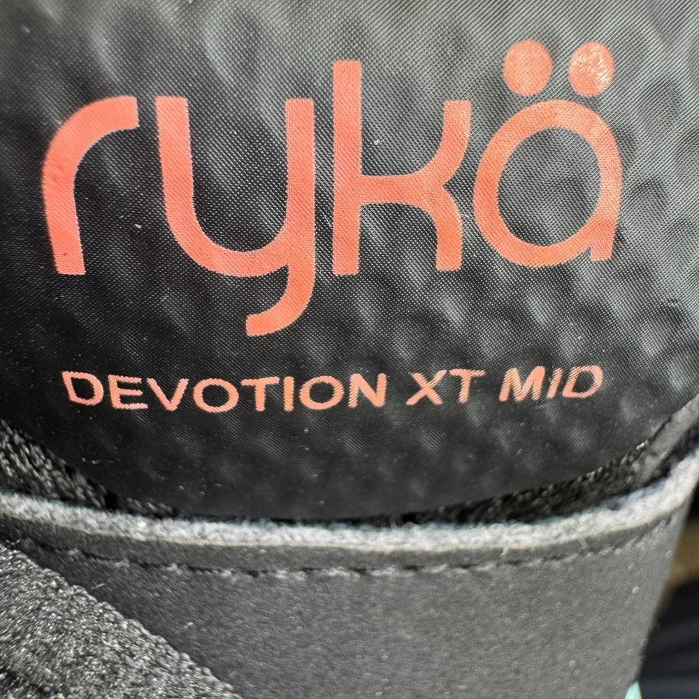 Ryka Devotion XT Mid Training Shoes Womens 11 Black Pink Mint Re-Zorb Athletic